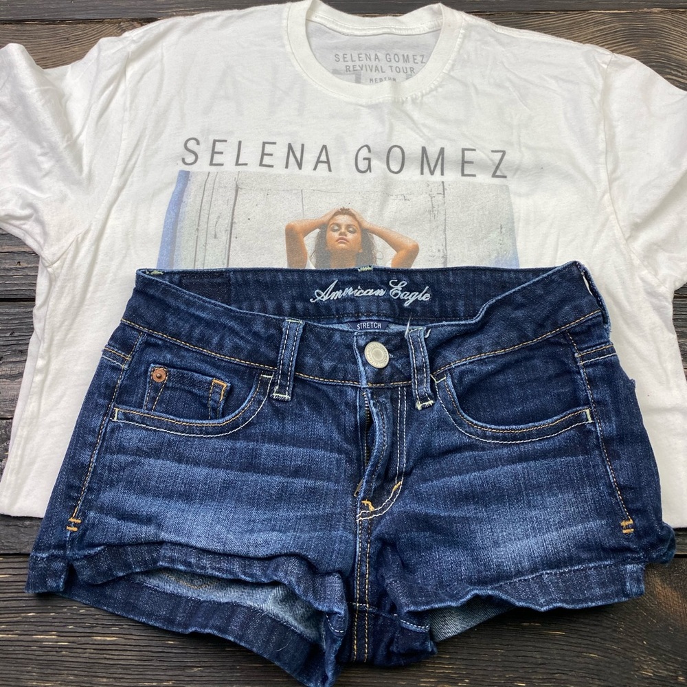 AMERICAN EAGLE Dark Denim Shorts, sz 2